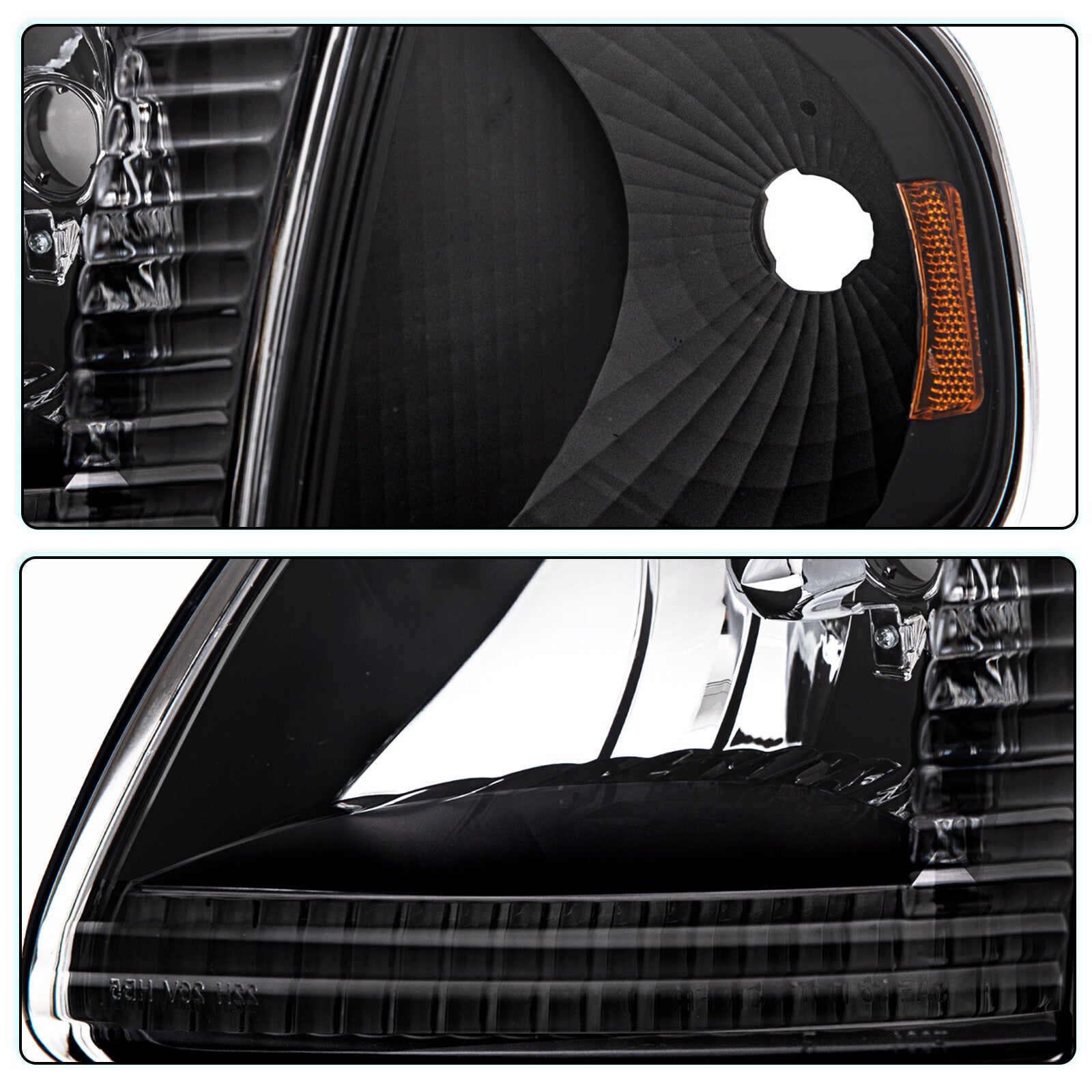 For 1997-2002 Expedition 1997-2003 Ford F150 Headlight Headlamp Pair