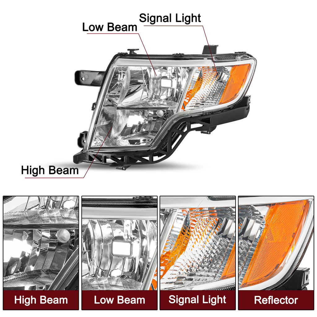 For 2007-2010 Ford Edge SE SEL Left Driver Side Headlight Lamp LH