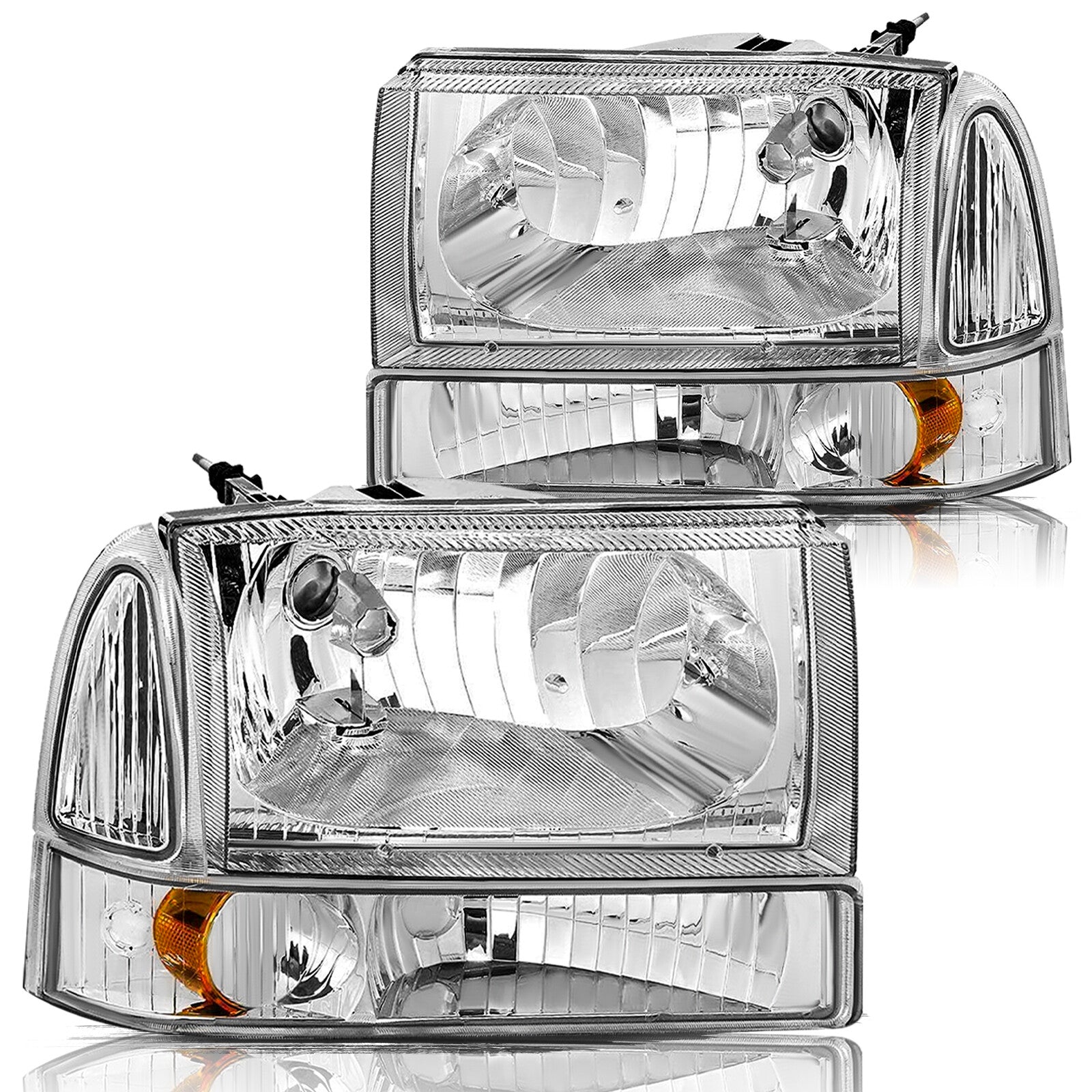 For 1999-2004 Ford Super Duty F250/350/450/550/ 2000-2004 Excursion Headlights