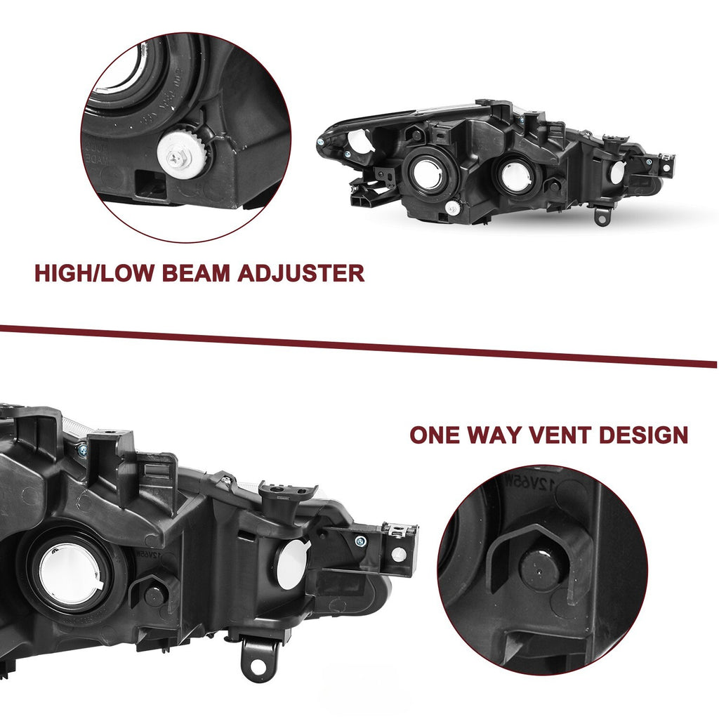 For 2009-2014 Nissan Murano Halogen Headlights Assembly Headlamps Left+Right