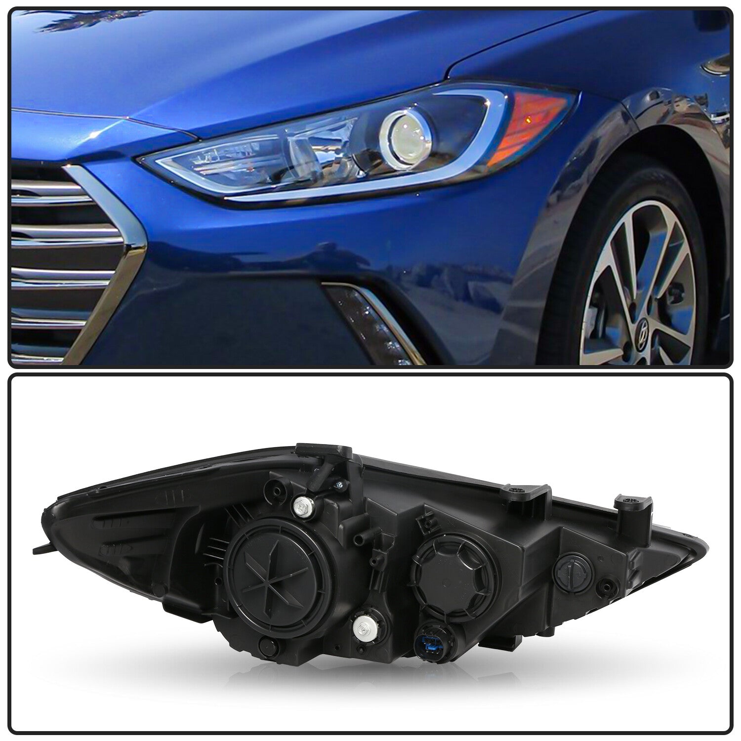 For 2017 2018 Hyundai Elantra Sedan New OE Style Halogen Headlight Assembly17 18