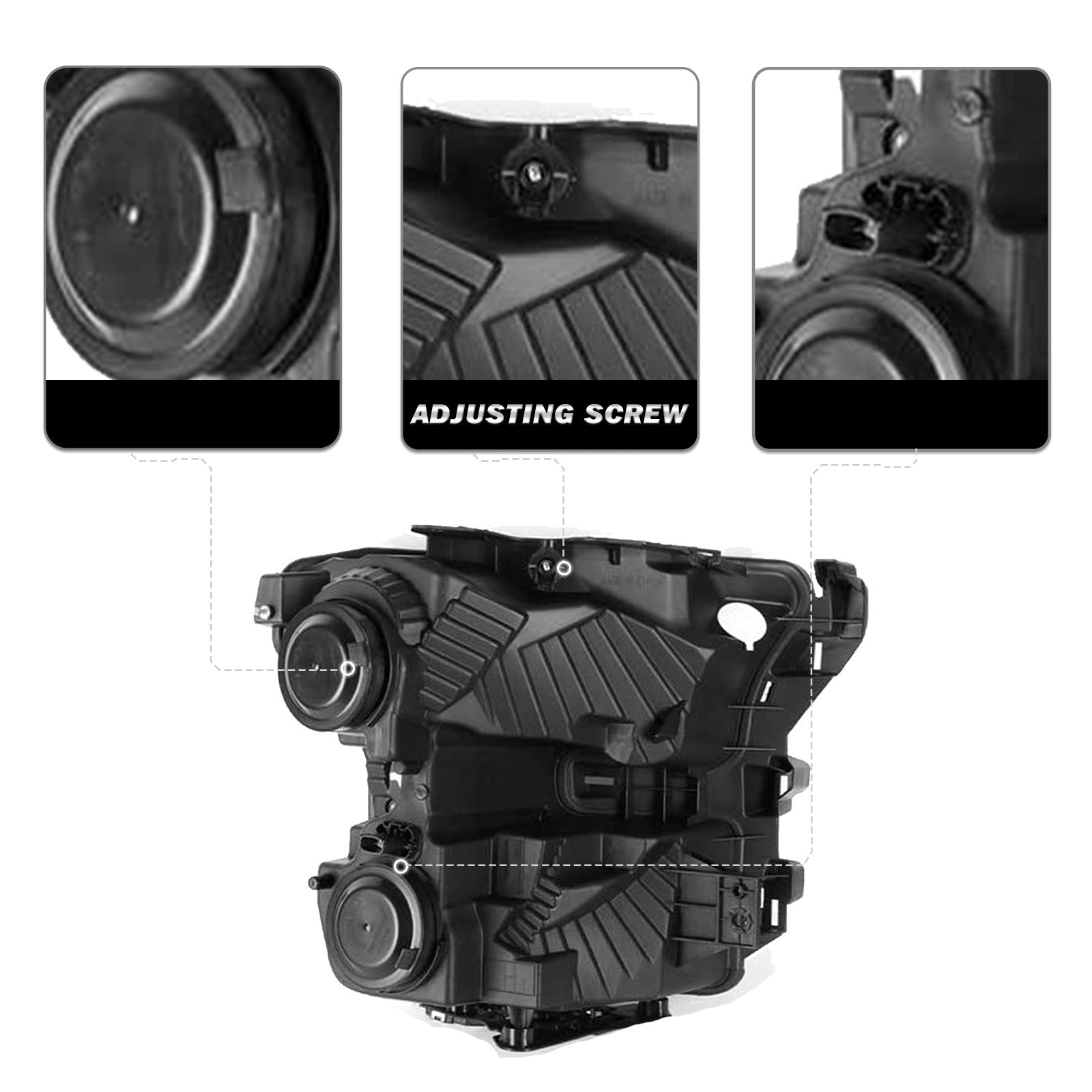 Left+Right Clear Corner Black Headlights For 2015 2016 2017 Ford F150 Pickup