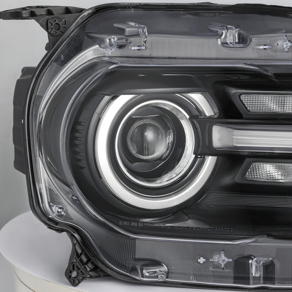 Non-HALO Headlamp For 2021-2024 Ford Bronco Sport FULL LED Chrome Headlight