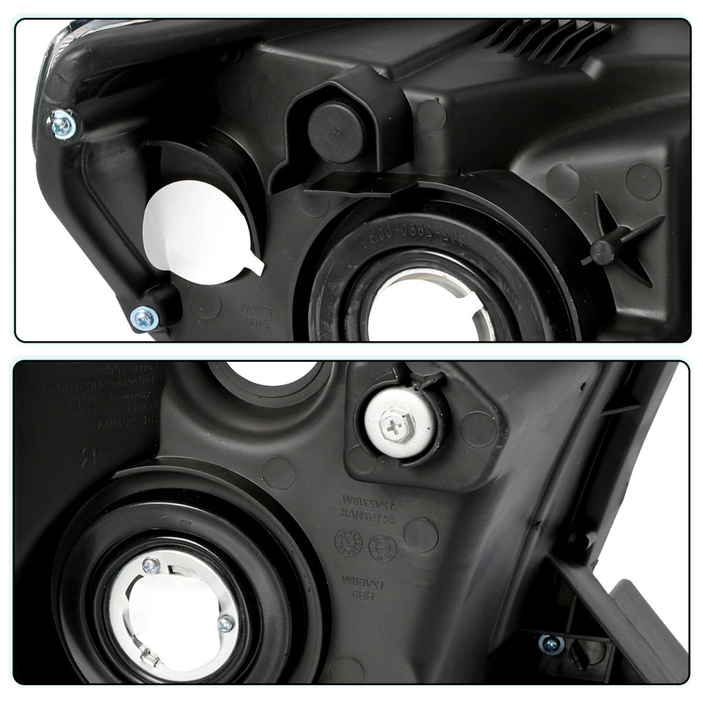 Amber Corner Chrome Headlights Fit For 2007-2013 Toyota Tundra 2008-2017 Sequoia