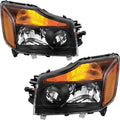 For 2004-2015 Nissan Titan 2004-2007 Armada Black Headlights Amber Corner Lamps