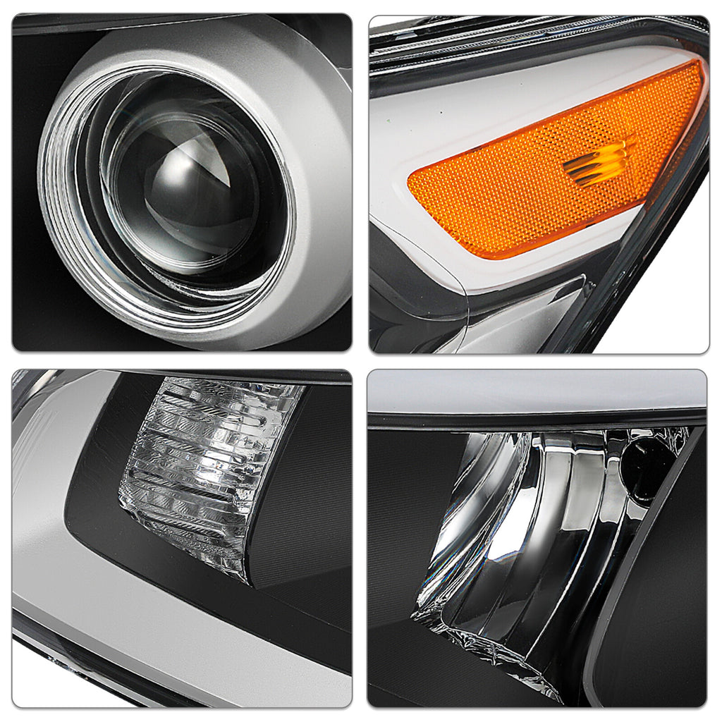 For 2014 2015 2016 Kia Soul Black Projector Halogen Headlight 14-16