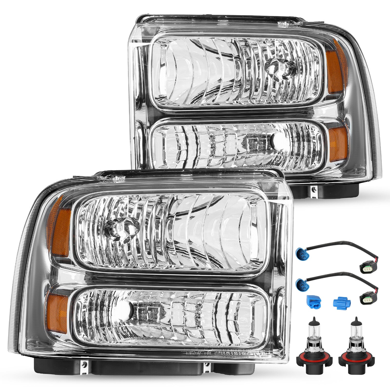 Fit 1999-2004 Ford F250 F350 Ford Super Duty Excursion Conversion Headlights