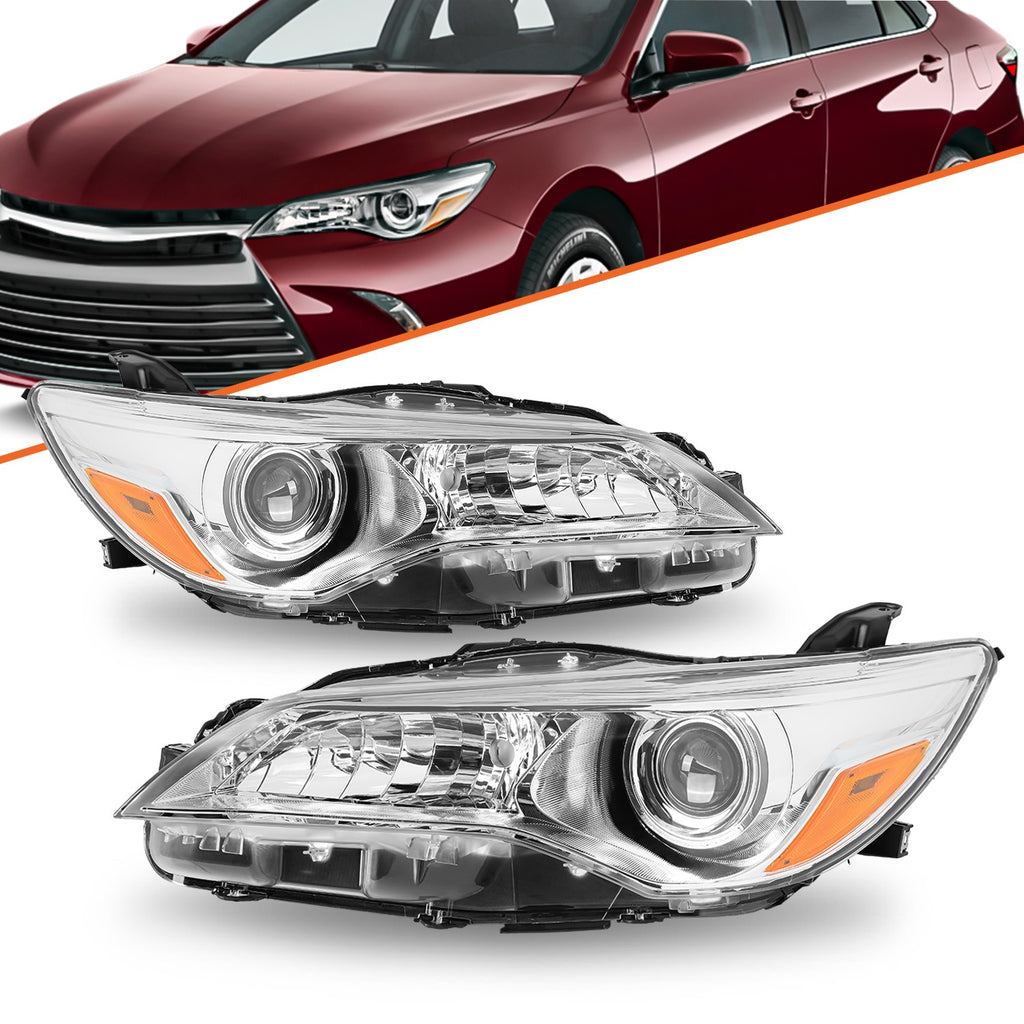 Headlights Headlamp For 2015 2016 2017 Toyota Camry LE SE XLE XSE Projector Pair
