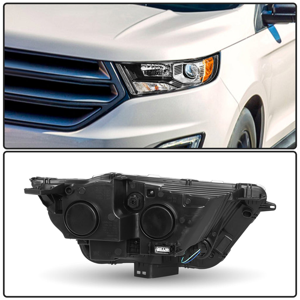 For 2015 2016 2017 2018 Ford Edge Halogen Headlight Assembly Headlamp