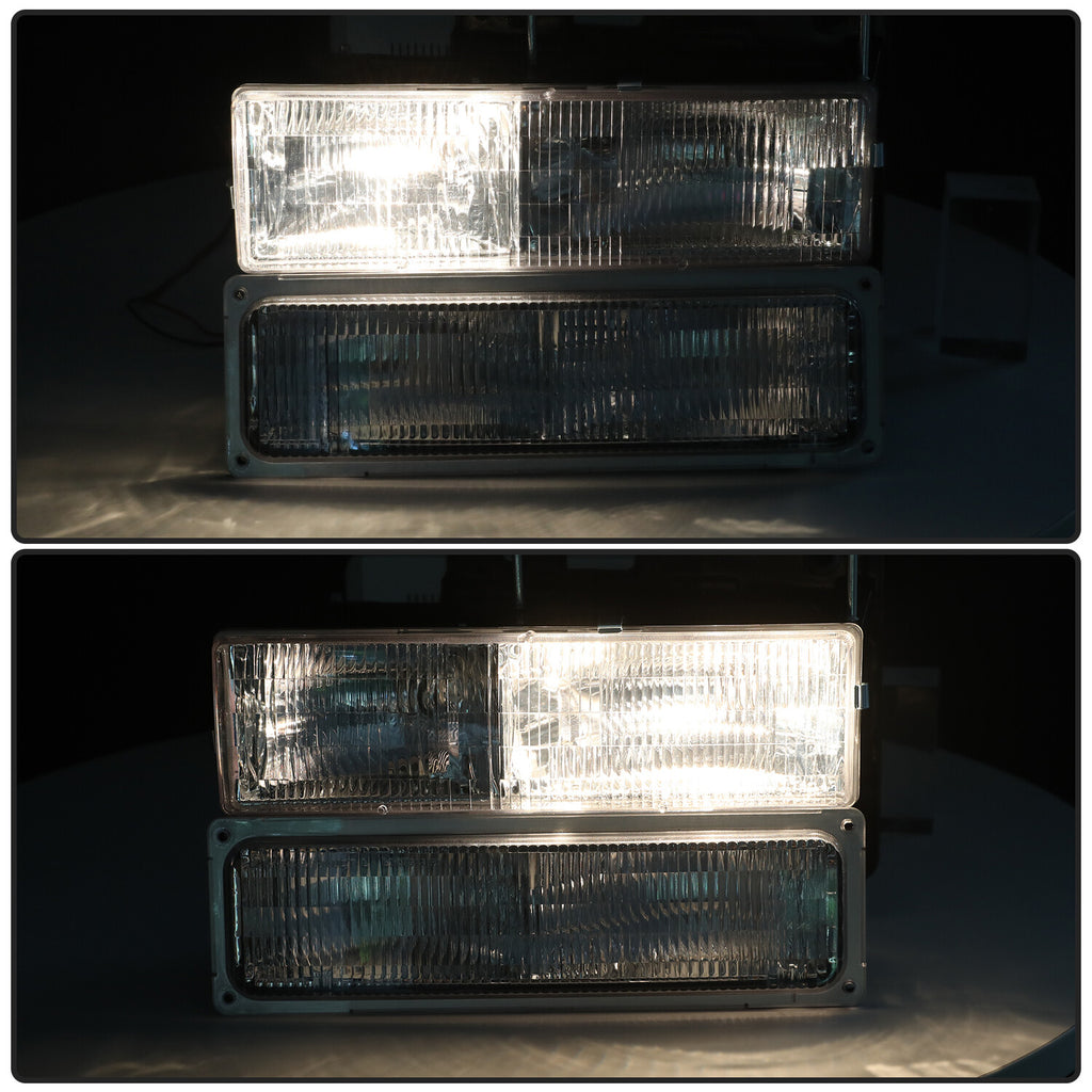 For 94-1998 Chevy Silverado C/K C10 1500 2500 3500 Headlight Bumper Lamp w/Bulb