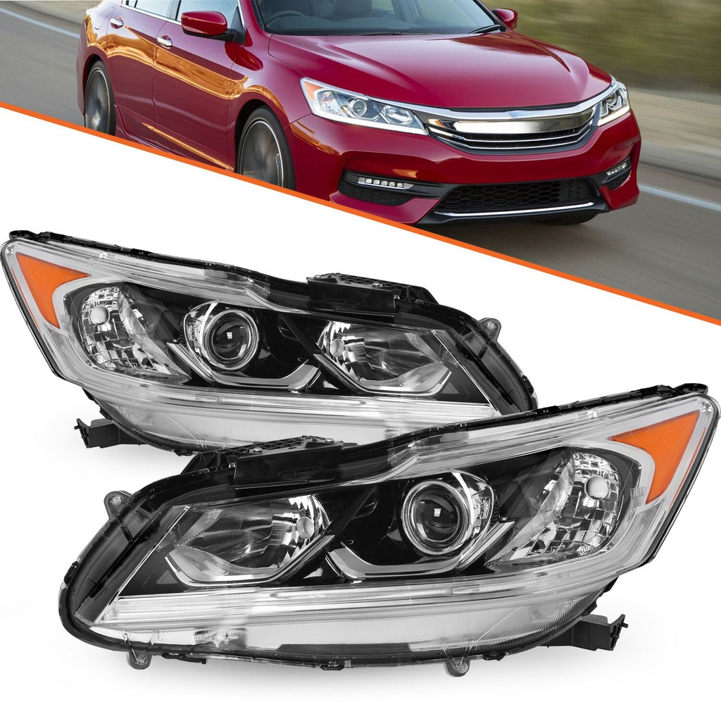 For 2016-2017 Honda Accord OE Style Halogen W/LED DRL Headlight