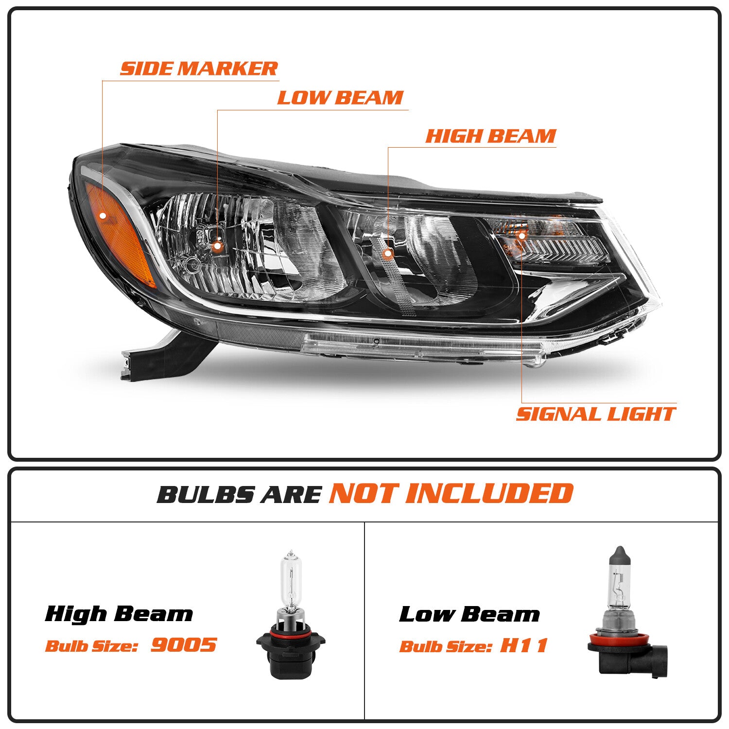 Factory Headlights For 2017-2022 Chevrolet Trax Halogen Headlamp Assembly Sets