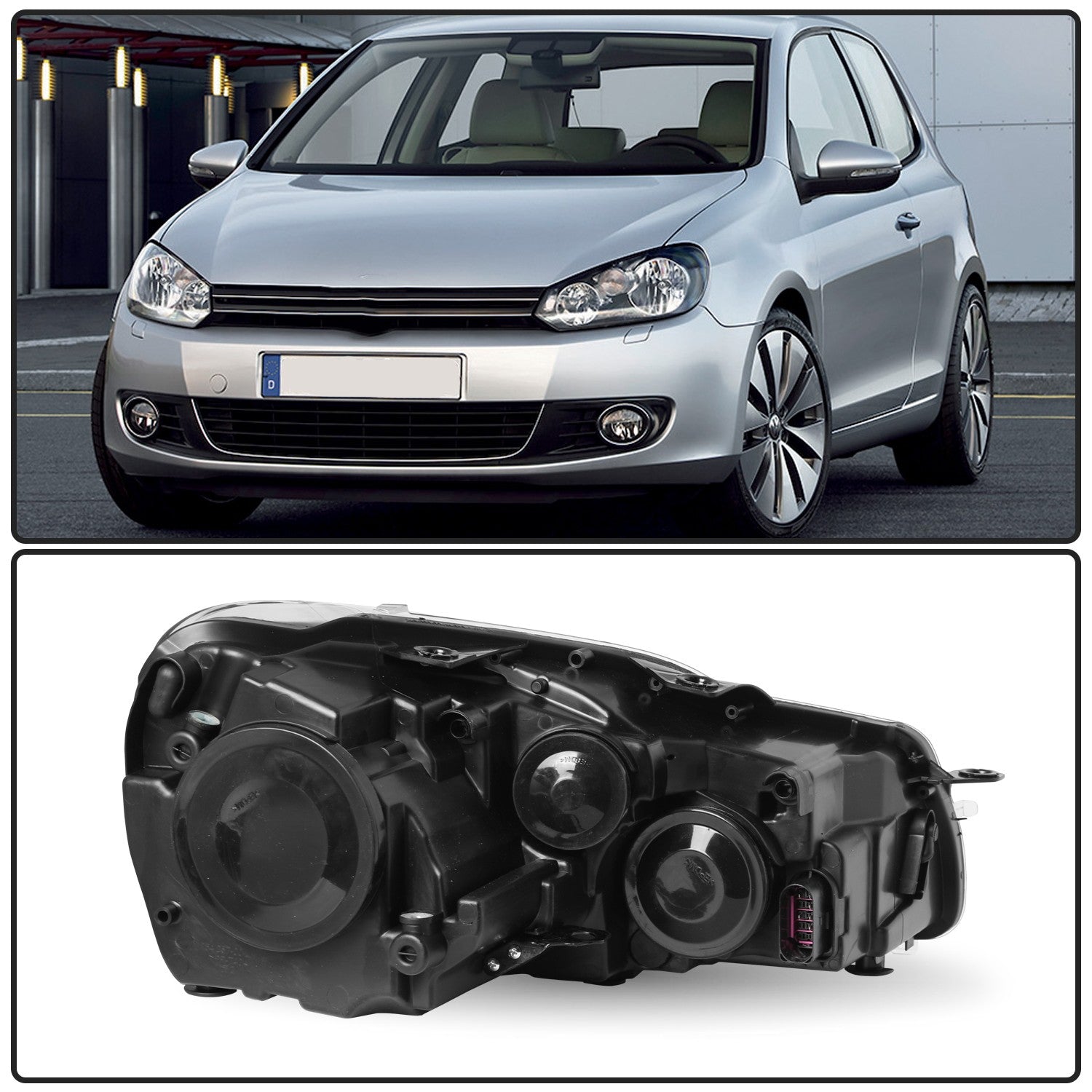 For 2010-2014 Volkswagen Sportwagen Golf/Jetta Headlight Assembly Left Driver LH