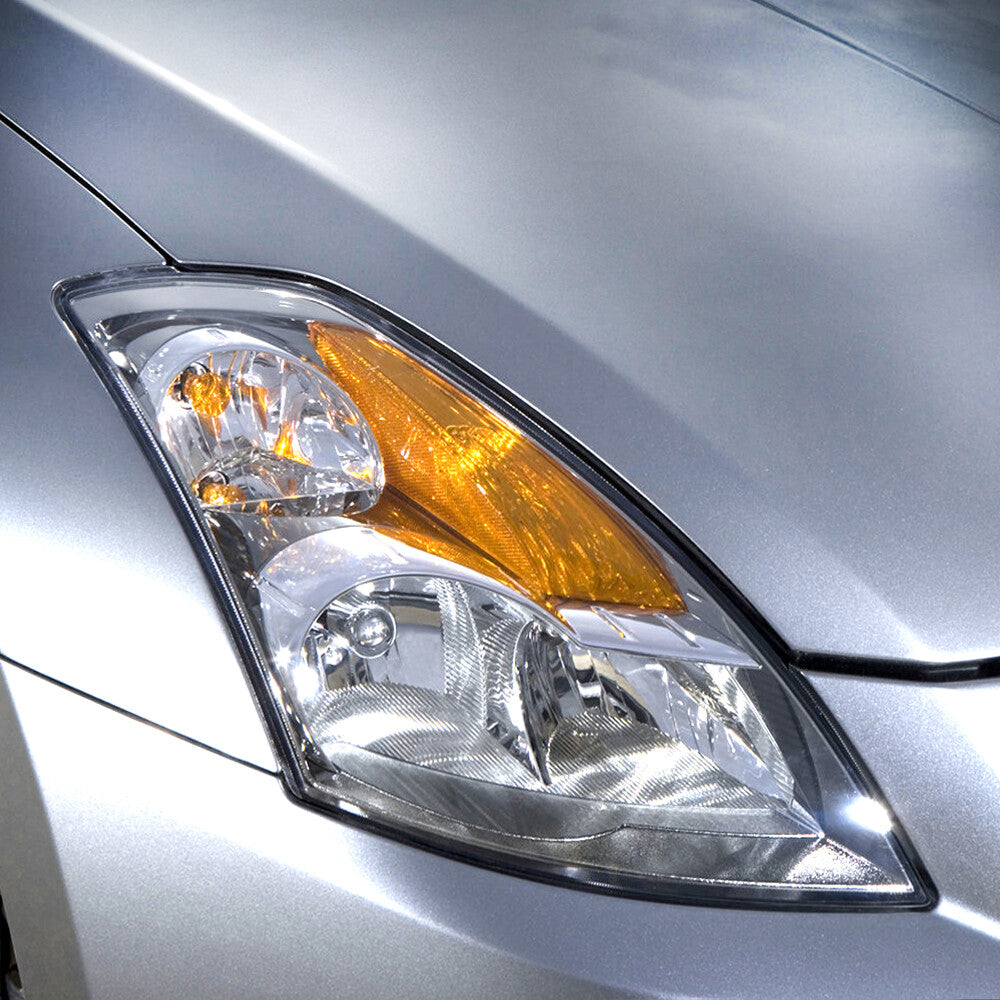 For 2007-2009 Nissan Altima Sedan Chrome Housing Amber Corner Headlights Lamps