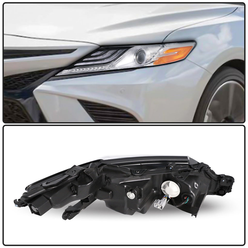 For 2018 2019 2020 Toyota Camry XLE XSE LED Headlights Assembly Driver Passenger
