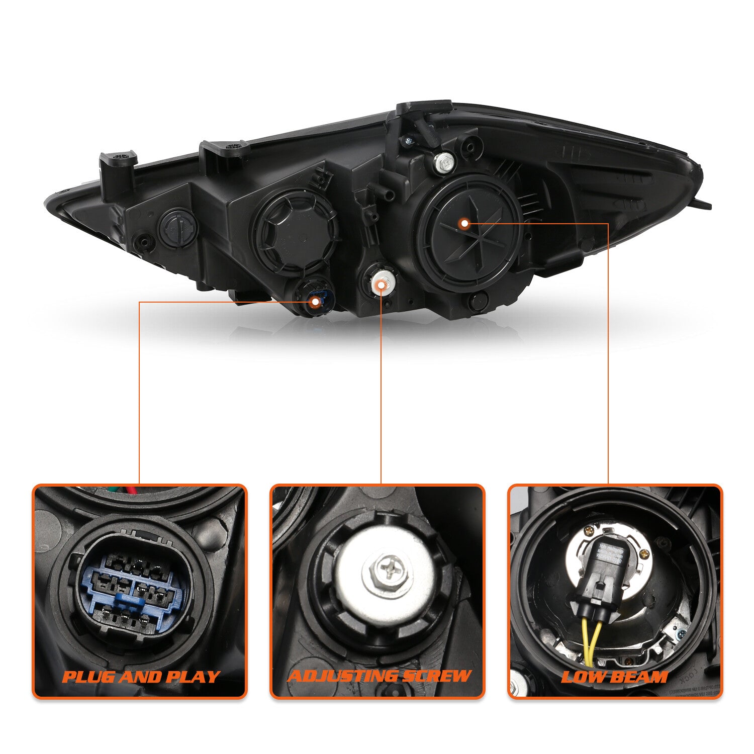 For 2017 2018 Hyundai Elantra Halogen Projector Headlights Right Side 92102F3000