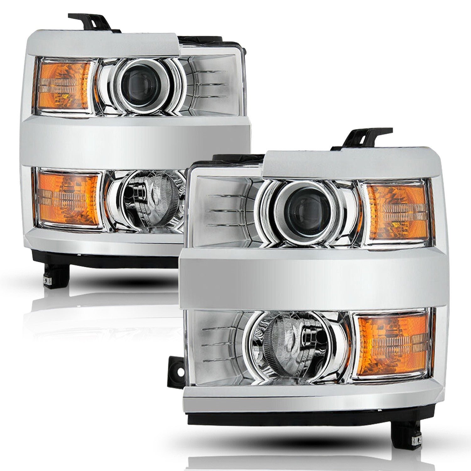 Headlights For 2015-2019 Chevy Silverado 2500 3500HD Headlamps Assembly Sets