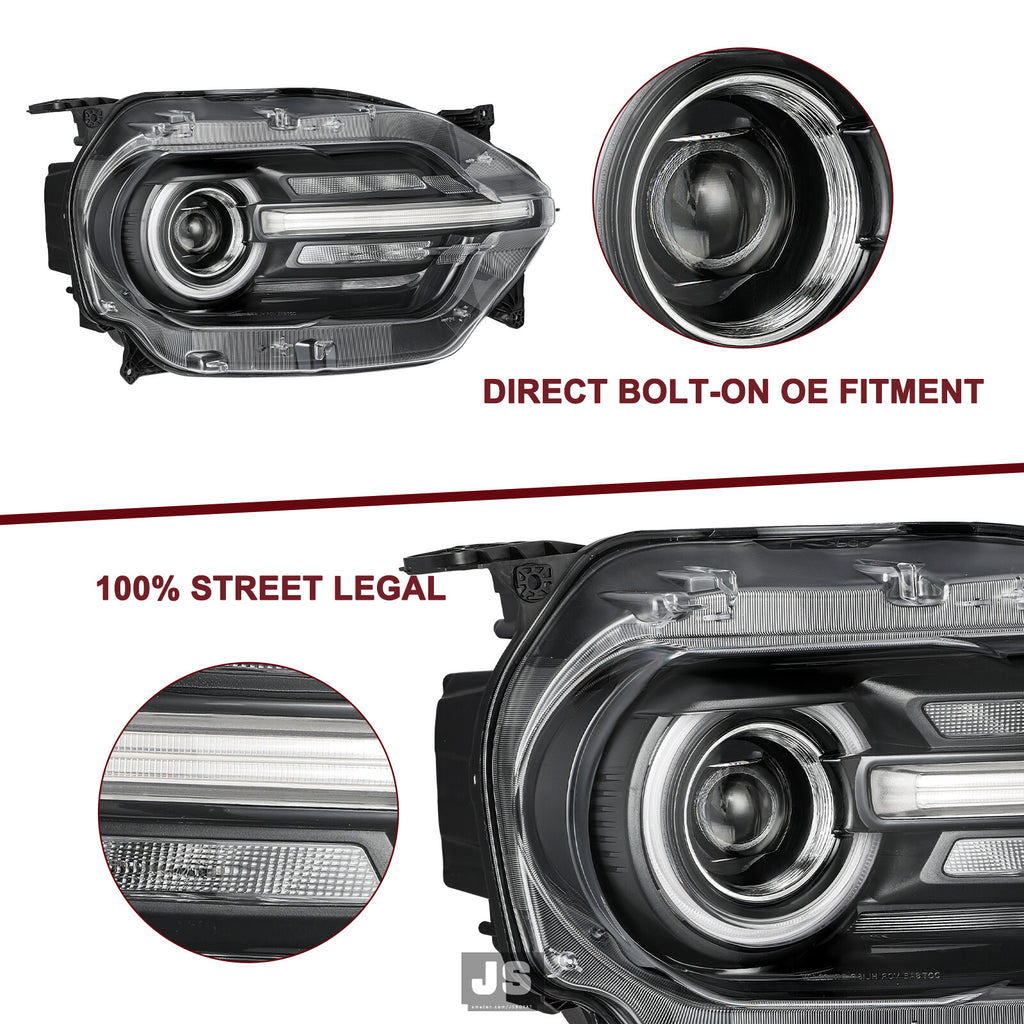 For 2021-2024 Ford Bronco Sport w/ LED Signature Projector Headlights LH+RH Pair