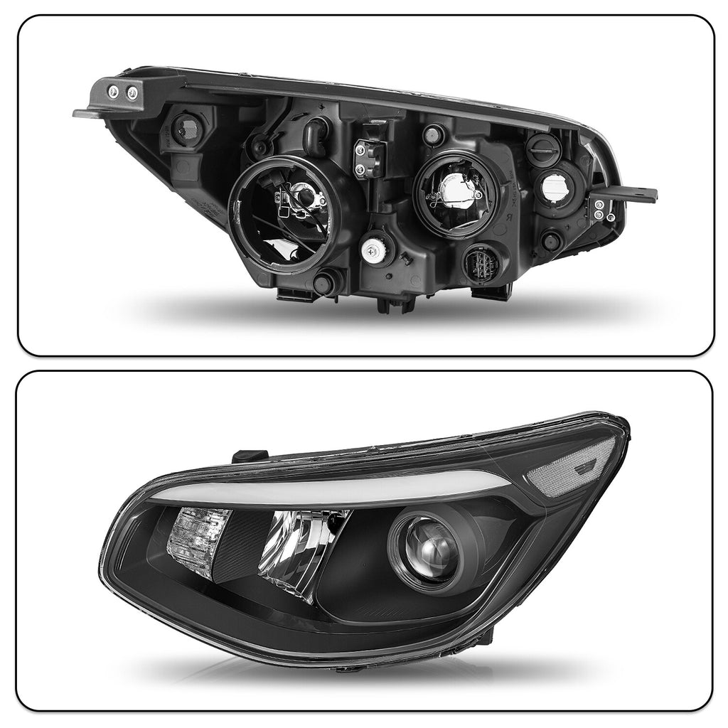 For 2014 2015 2016 Kia Soul Projector Halogen Headlights Assembly Pair 14-16