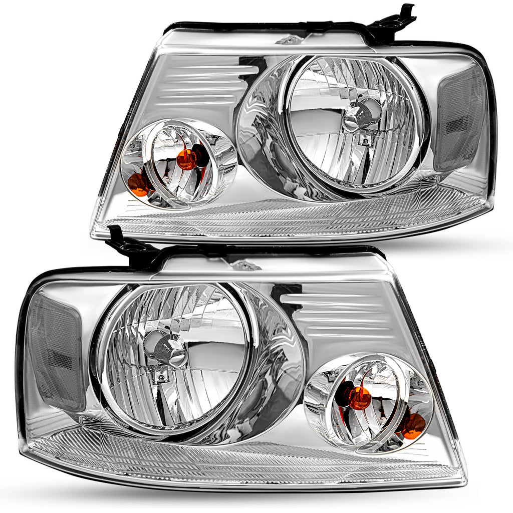 FOR 2004-2008 FORD F150 06-08 LINCOLN MARK LT HALOGEN HEADLIGHTS LAMPS PAIR