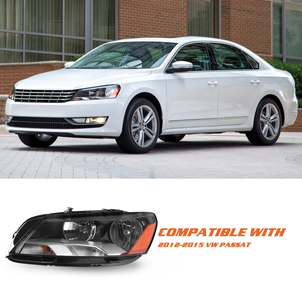 For 2012 2013 2014 2015 VW Volkswagen Passat Halogen Headlights Headlamps LH+RH