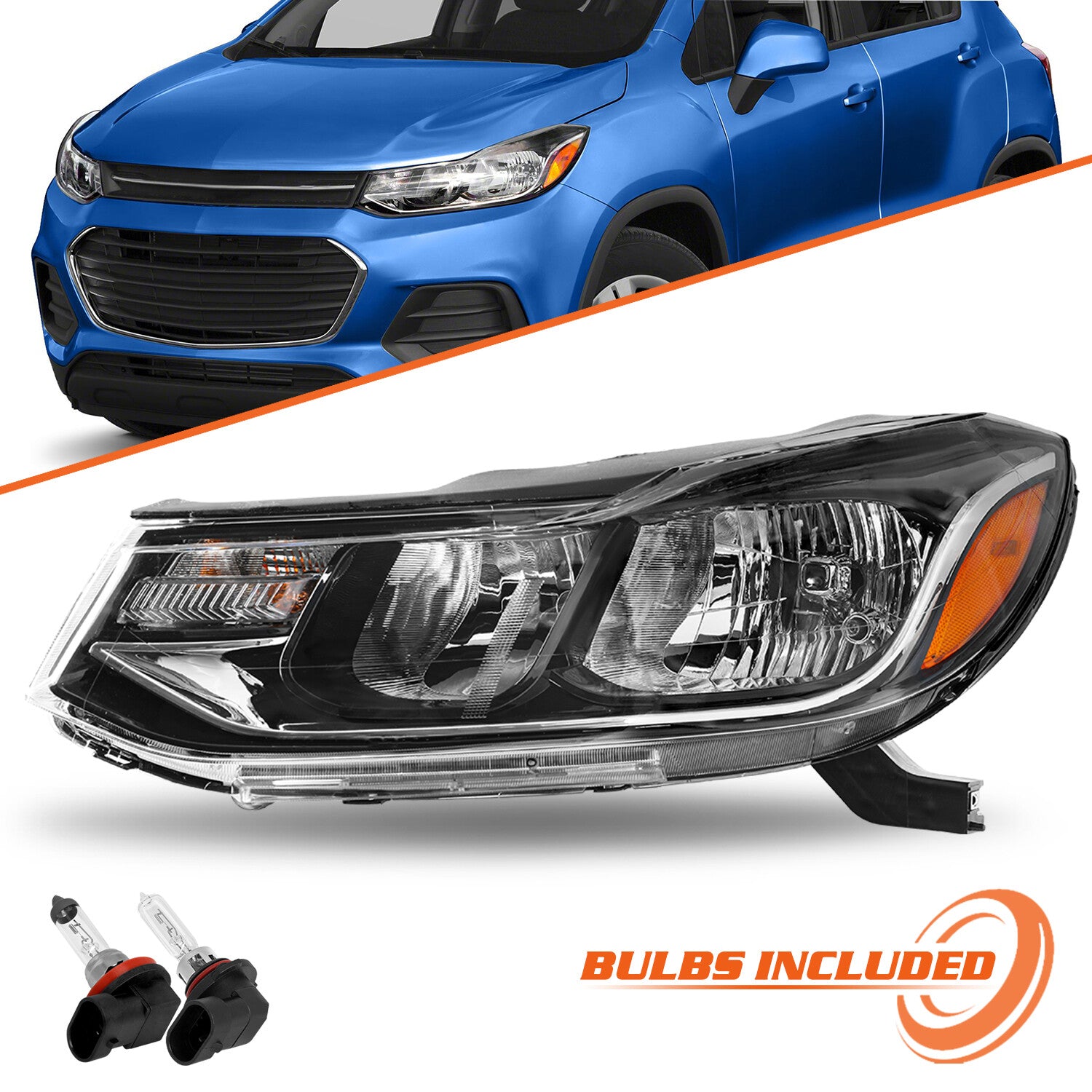 For 2017-2022 Chevrolet Trax Halogen Headlight Driver Left Side Headlamp