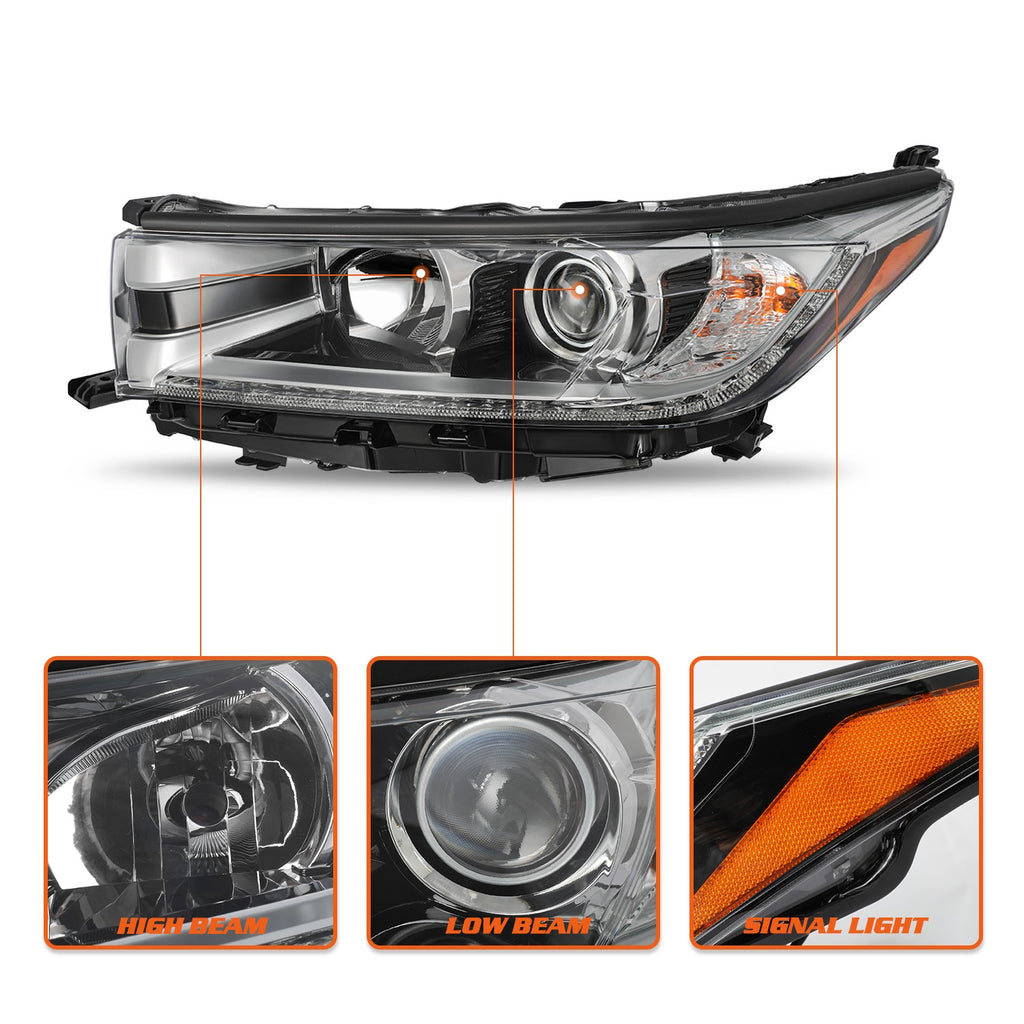 For 2017 2018 2019 Toyota Highlander SE W/ LED DRL Headlight Lamps Driver Side