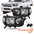 For 2010-2013 Toyota 4Runner Black Clear Corner Headlights Assembly Set W/bulbs