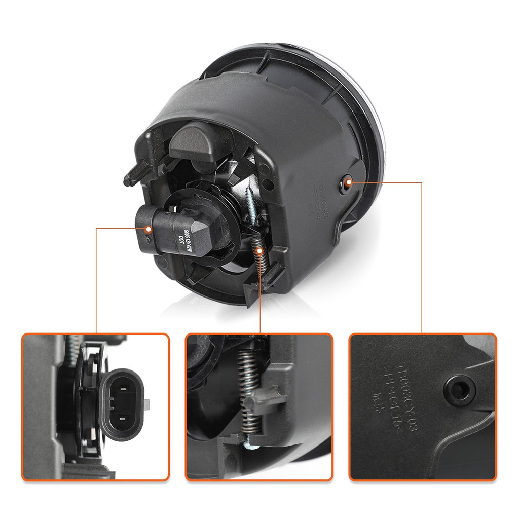 Fog Lights W/Bulbs Fit For 05-2010 Jeep Grand Cherokee Commander +Switch