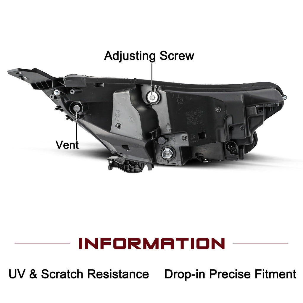 For 2017-2022 Honda CRV CR-V Full LED Black Amber Headlights Assembly Pair L+R