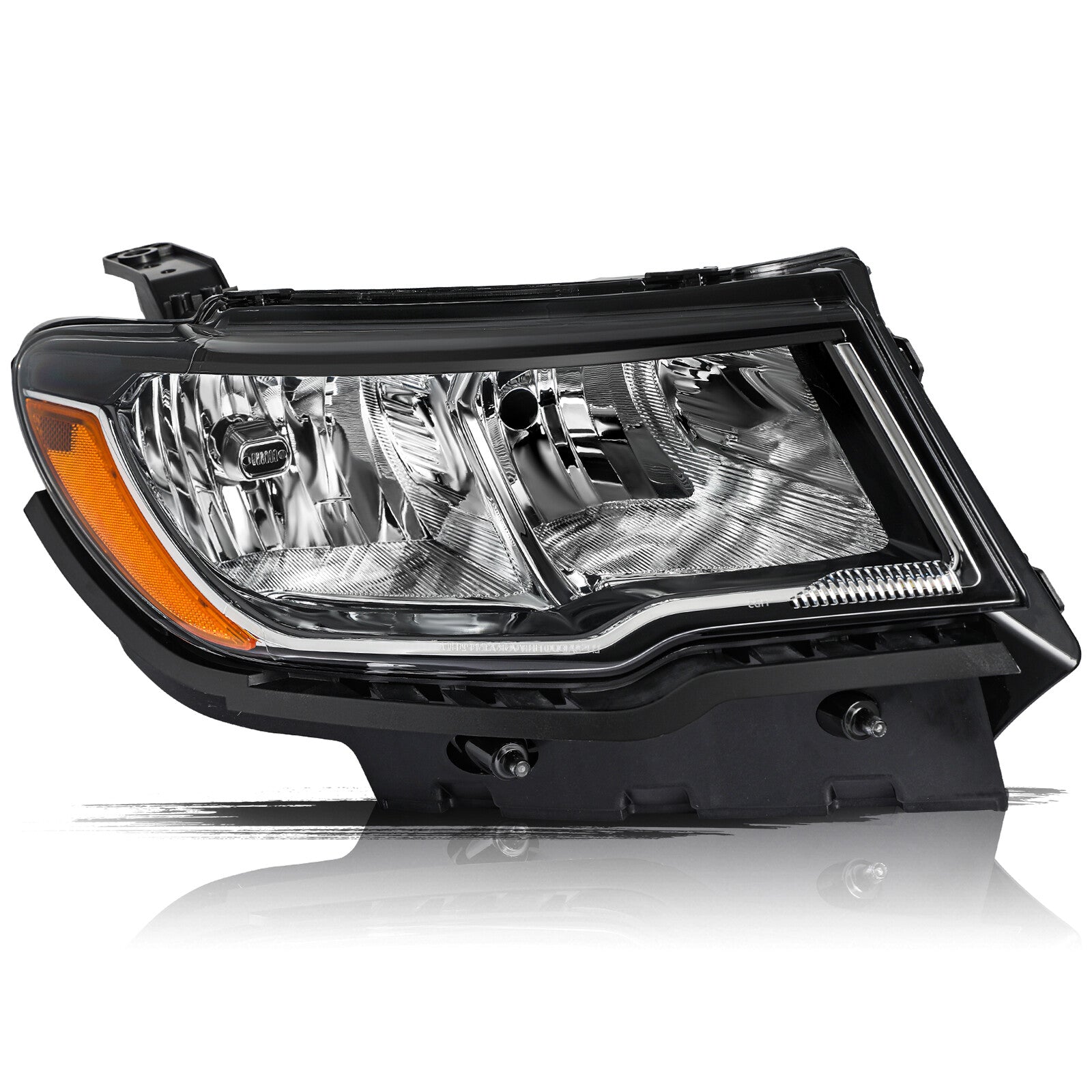 Fits 2017-2021 Jeep Compass Halogen Headlight OE Style Right Passenger RH w/Bulb