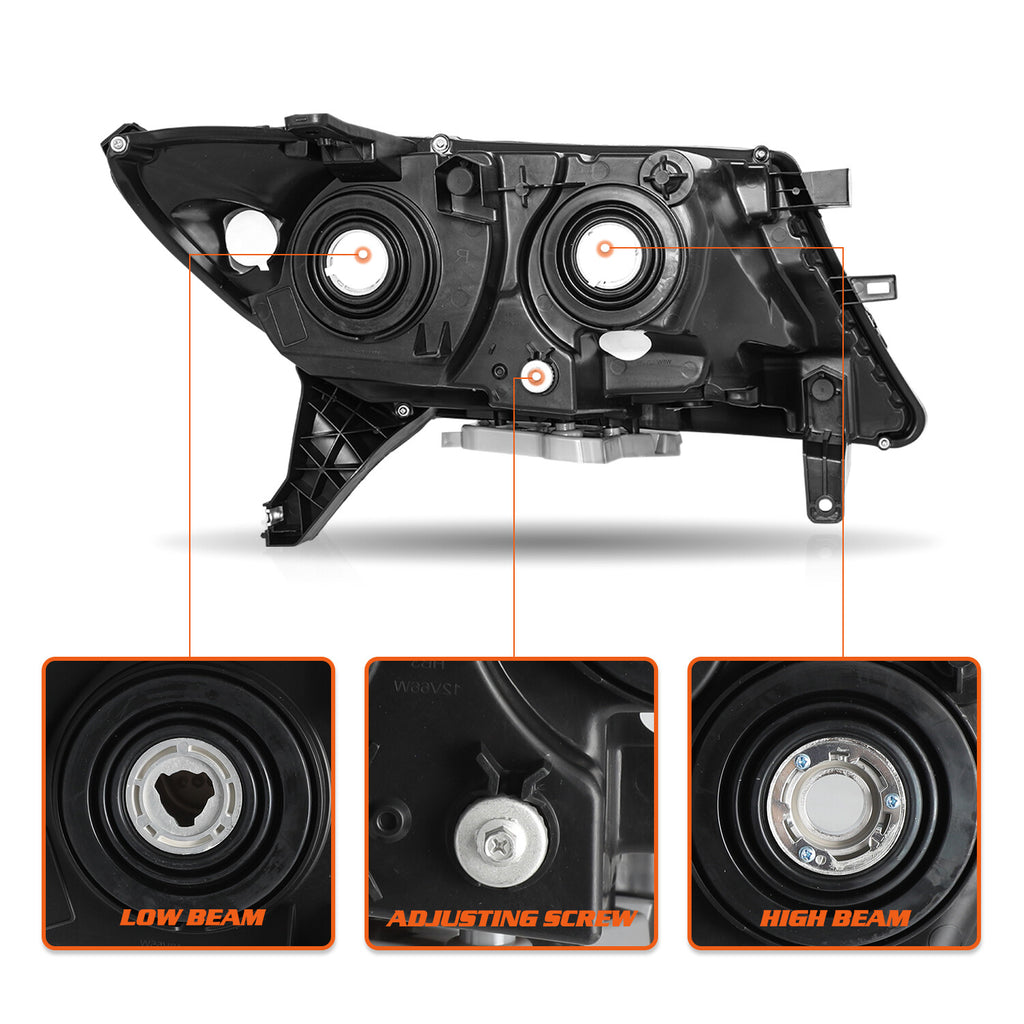 For 2013 2014 2015 2016 Nissan Pathfinder Black Headlights Headlamps Left+Right
