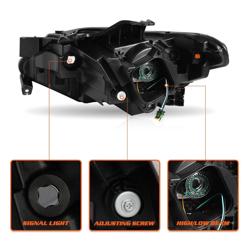 HID/Xenon Headlight for 2018-2021 Chevy Traverse Projector Headlamp w/ LED DRL