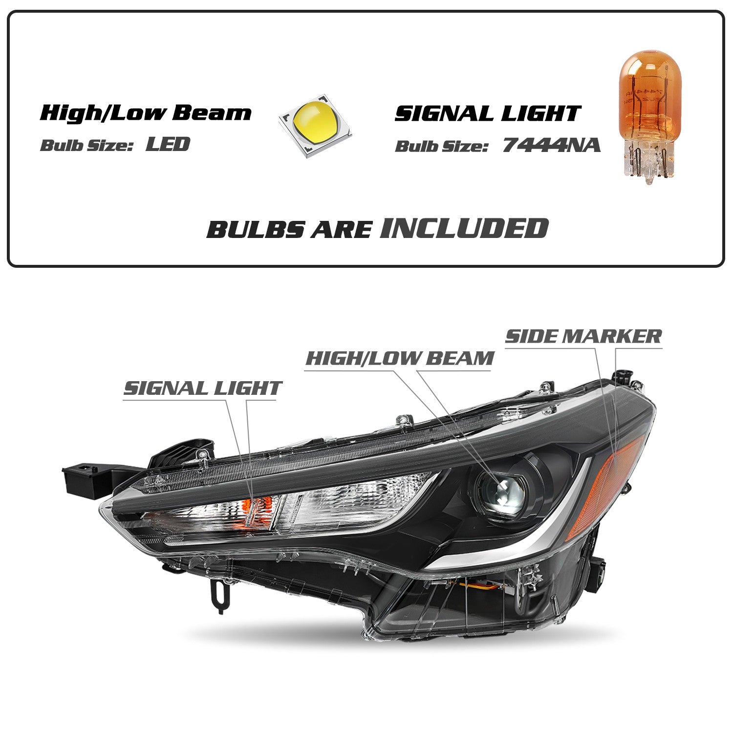 For 2022 2023 Toyota Corolla Cross L LE LED Headlight Assembly Left Driver Side