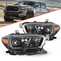 For 2016-2022 Toyota Tacoma w/ LED DRL Black Headlights Headlamps Left+Right Set
