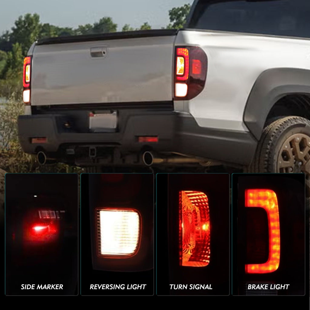 For 2017-2023 Honda Ridgeline OE Style Red Right Passenger Side Tail Brake Light