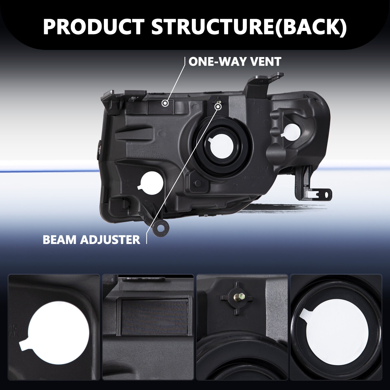 For 2008 2009 2010 2011 2012 Ford Escape SUV Headlights Lamps Assembly Pair