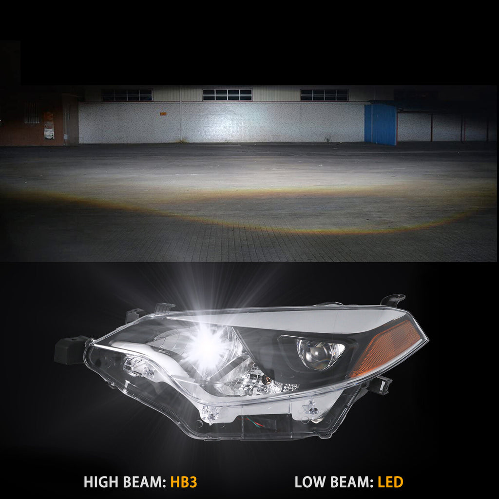 For 2014 2015 2016 Toyota Corolla Sedan 4Dr Headlight Assembly Headlamps Set