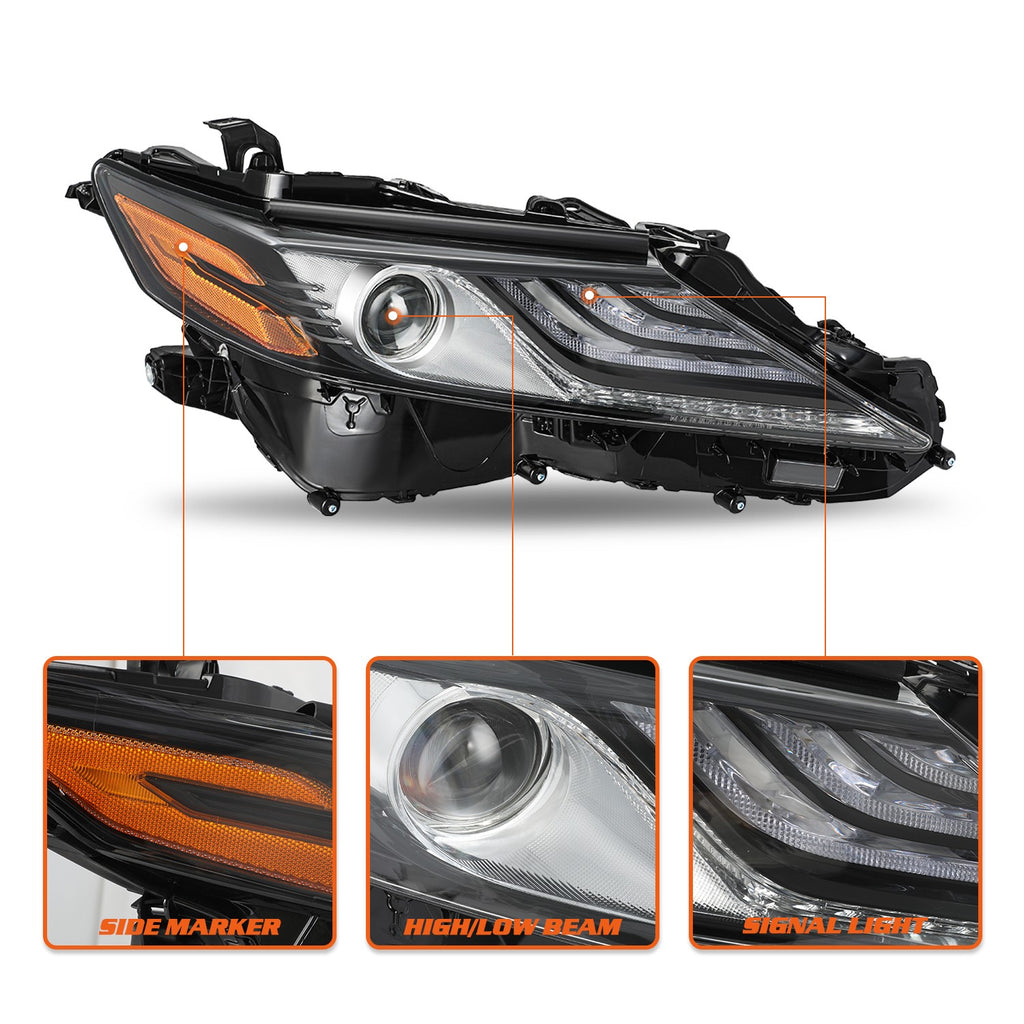 Full LED Passenger Right Headlight Assembly For 2021 2022 2023 Toyota Camry XSE