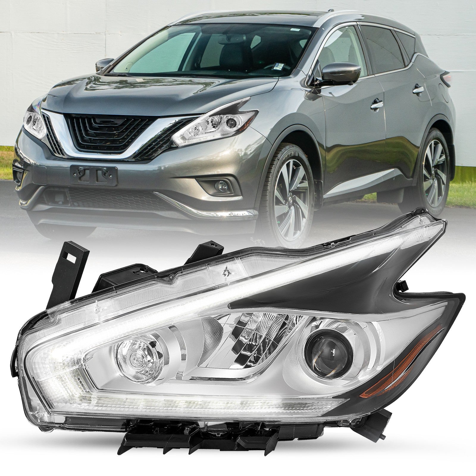 For 2015-2018 Nissan Murano Full LED Projector Left Driver Side Headlight Lamp