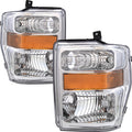For 2008 -2010 Ford F250 F350 F450 Super Duty Pickup Headlights Lamps Pair LH+RH
