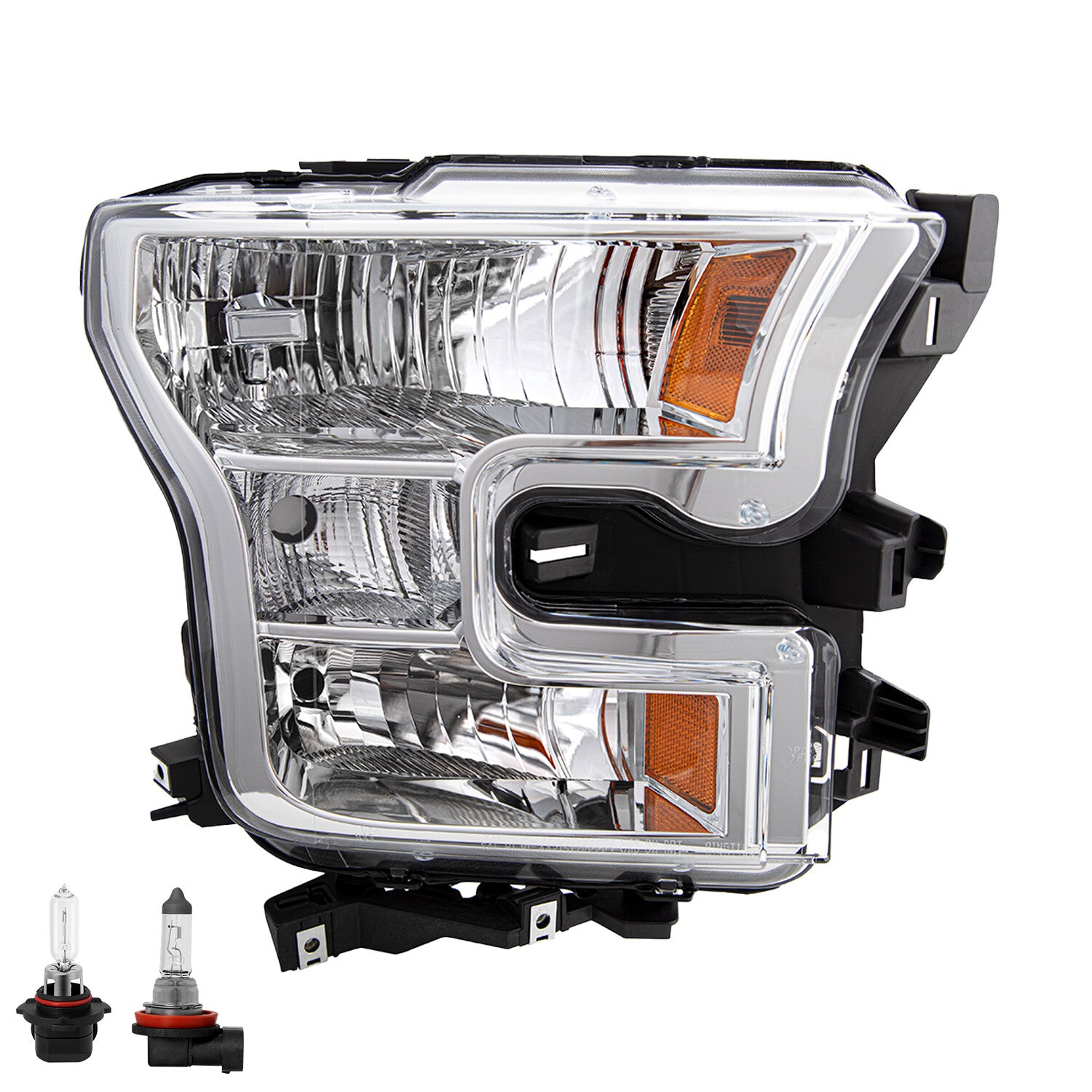 For 2015 2016 2017 Ford F-150 Passenger Right Side Halogen Headlight LampW/Bulbs