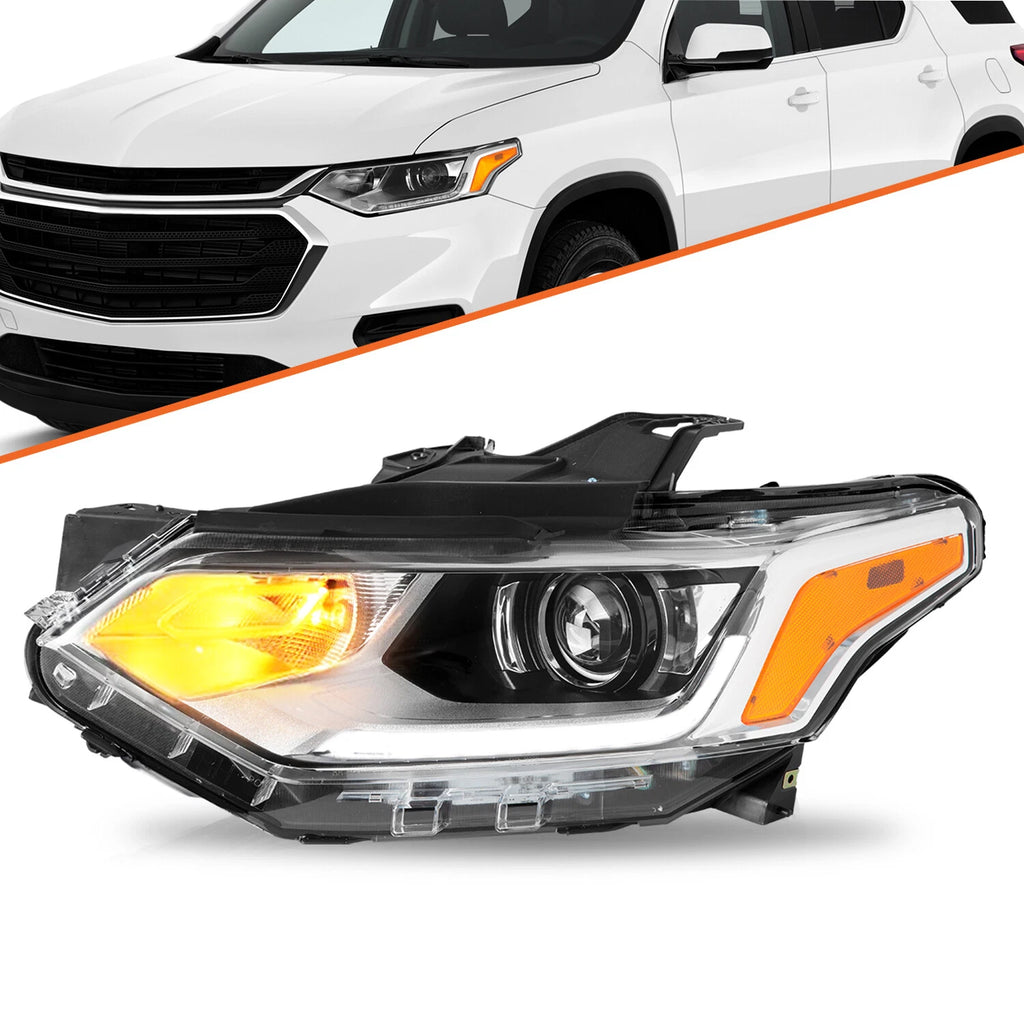 HID/Xenon Headlight for 2018-2021 Chevy Traverse Projector Headlamp w/ LED DRL