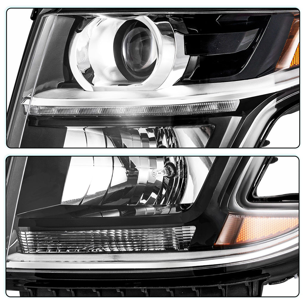 For 2015-2020 Chevy Tahoe Suburban Projector Headlight w/ LED DRL Left Side w/ B