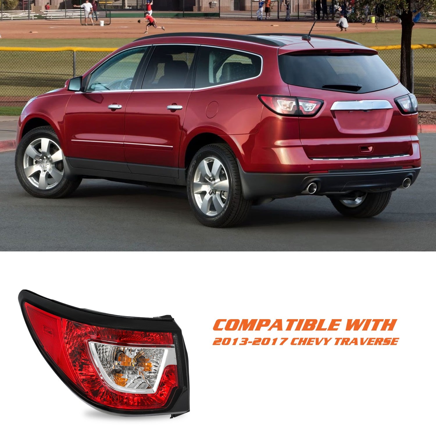 Fit For 2013-2017 Chevy Traverse Outer Tail Lights Brake Lamps Assembly LH RH