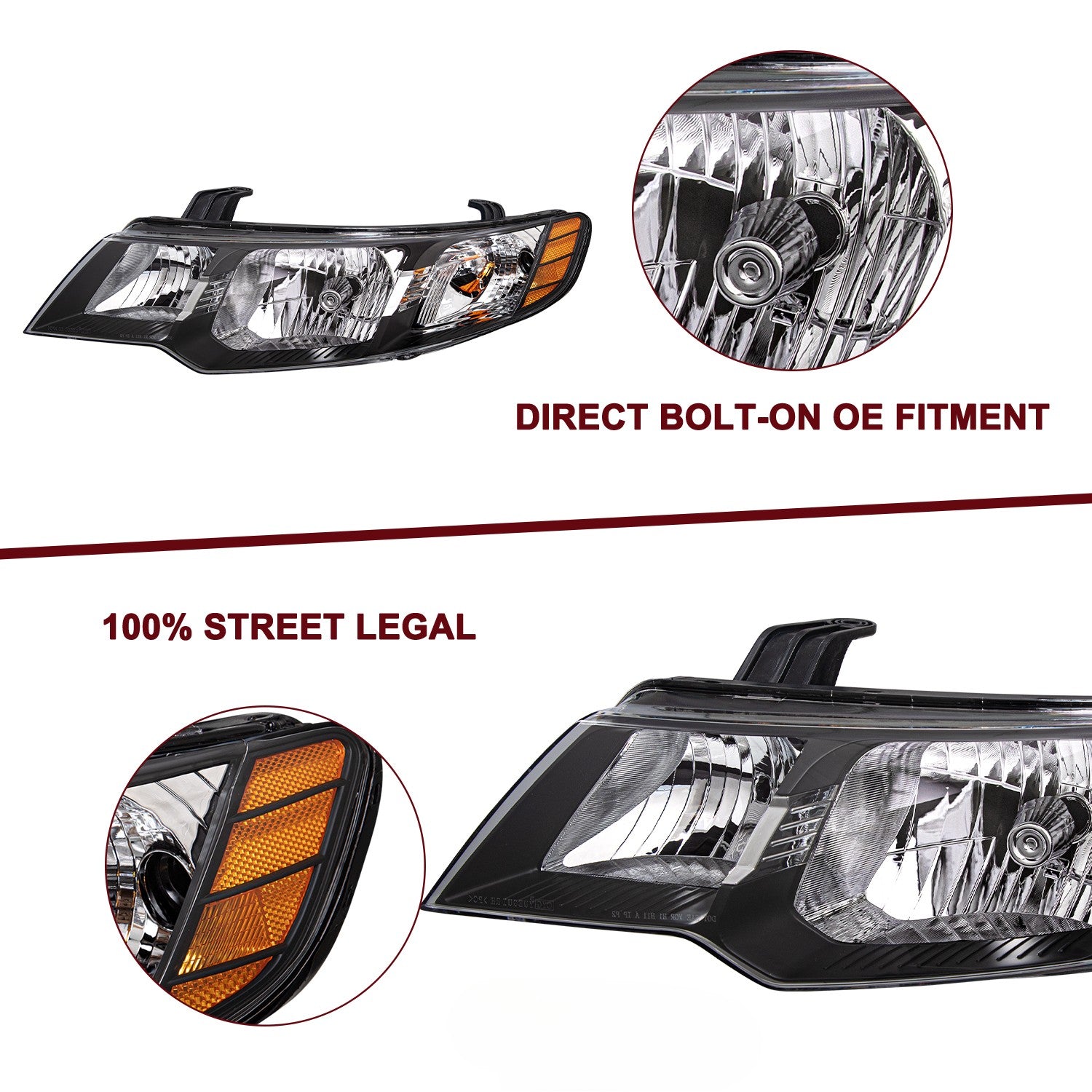 For 2010 2011 2012 2013 Kia Forte Koup Right Passenger Halo Headlight