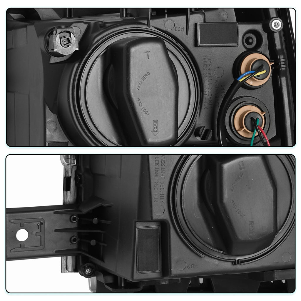 For 2014-2015 Chevy Silverado 1500 Black Headlight Headlamp Passenger Right Side