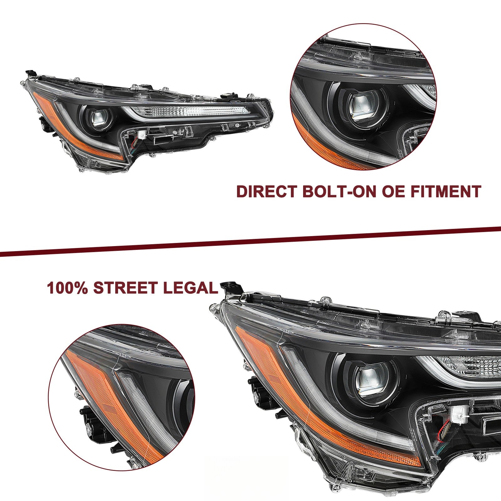 For 2023 2024 Toyota Corolla L | LE LED Projector Right Passenger Headlight RH