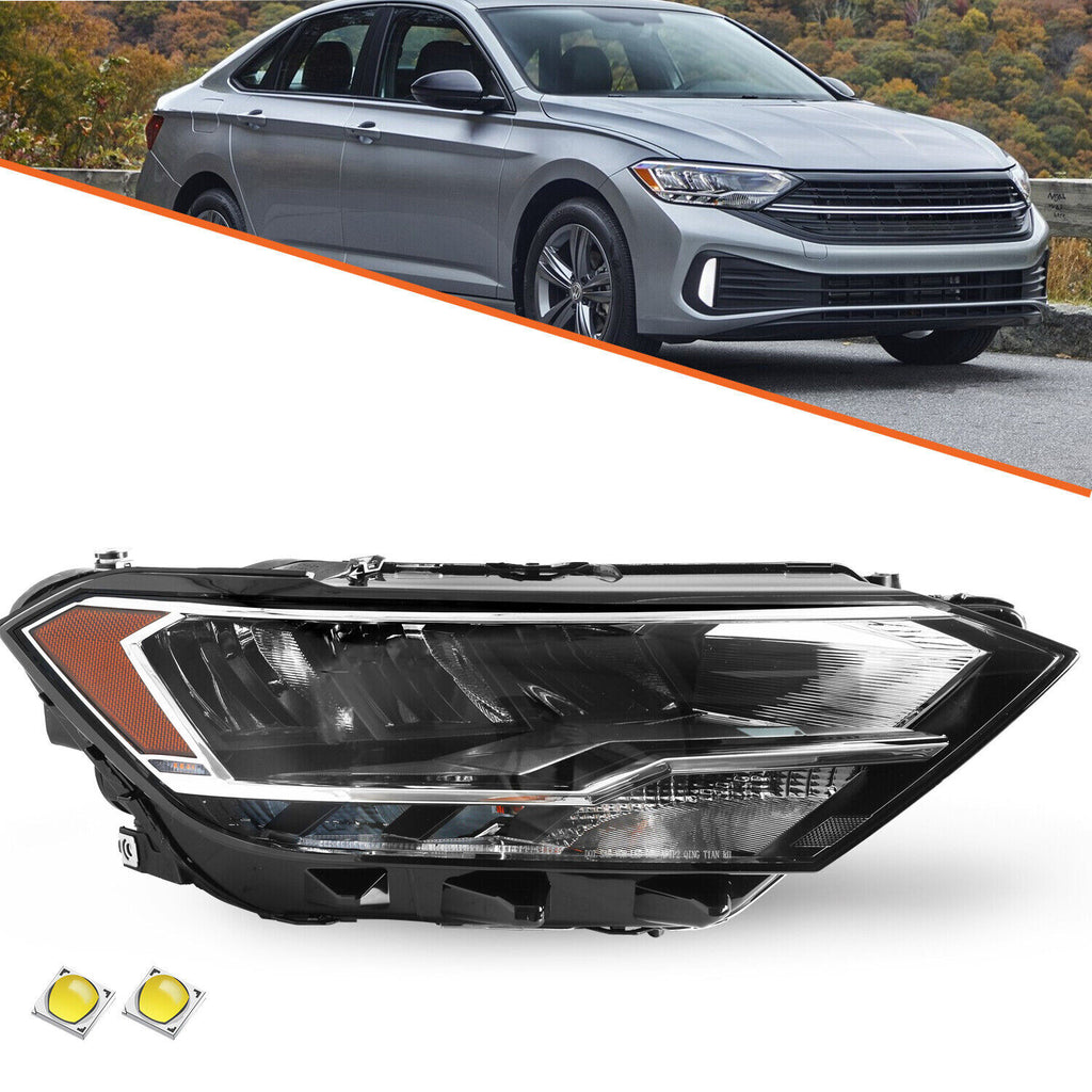 For 2019-2023 Volkswagen Jetta Non-Projector [FULL LED] Passenger Headlight RH