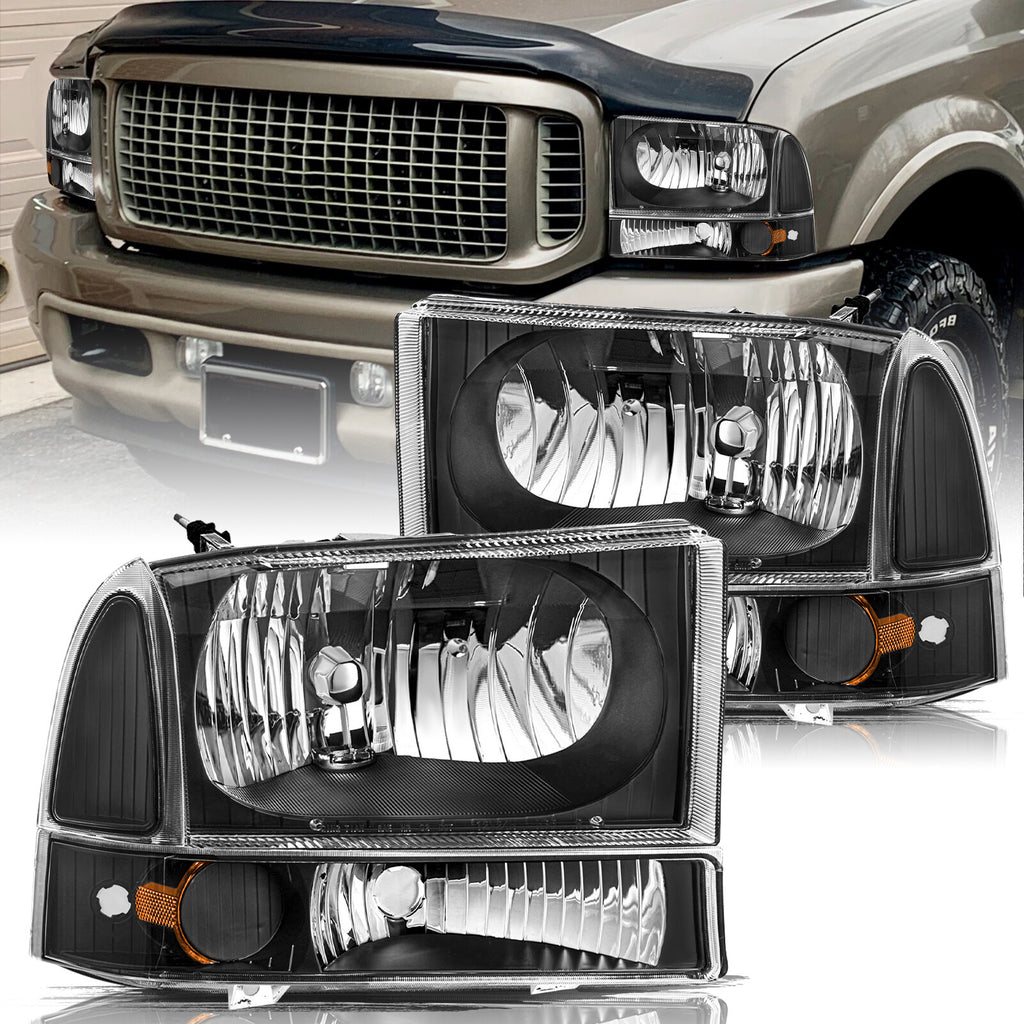 For 1999-2004 Ford Super Duty F250/350/450/550/ 2000-2004 Excursion Headlights